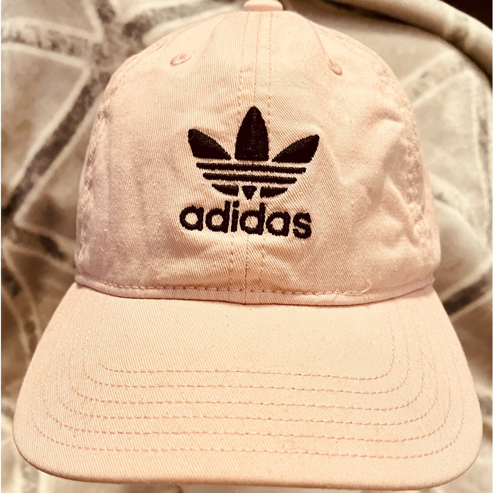 Pink Adidas Strapback Cap Hat Black Stitched Logo